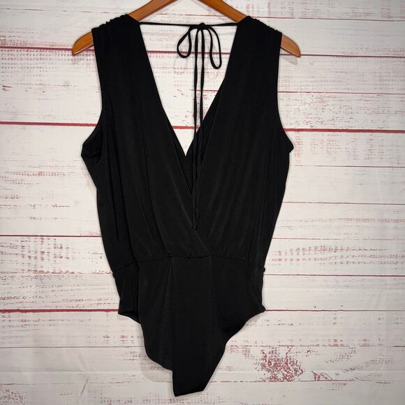 BCBGeneration Deep Plunge Neckline Tie Back Bodysuit | Women's Small - Picture 10 of 10